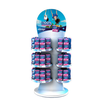 품질  Demountable Metal Cosmetic Display Rack Supermarket Display Rack For Sanitary Pads 공장