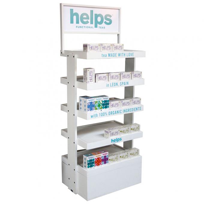 슈퍼마켓 목재 디스플레이 랙 얼굴 청소기 피부 관리 제품 6